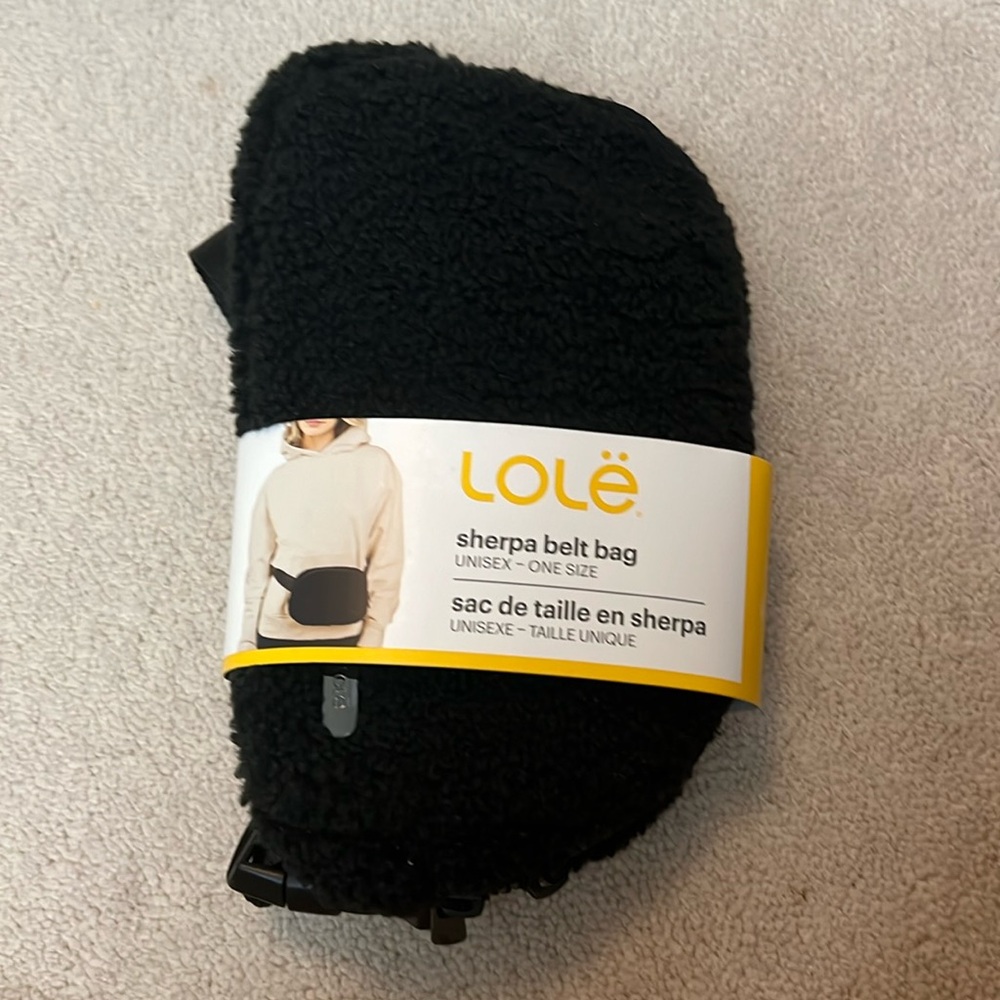 Lolë Black Sherpa Belt Bag